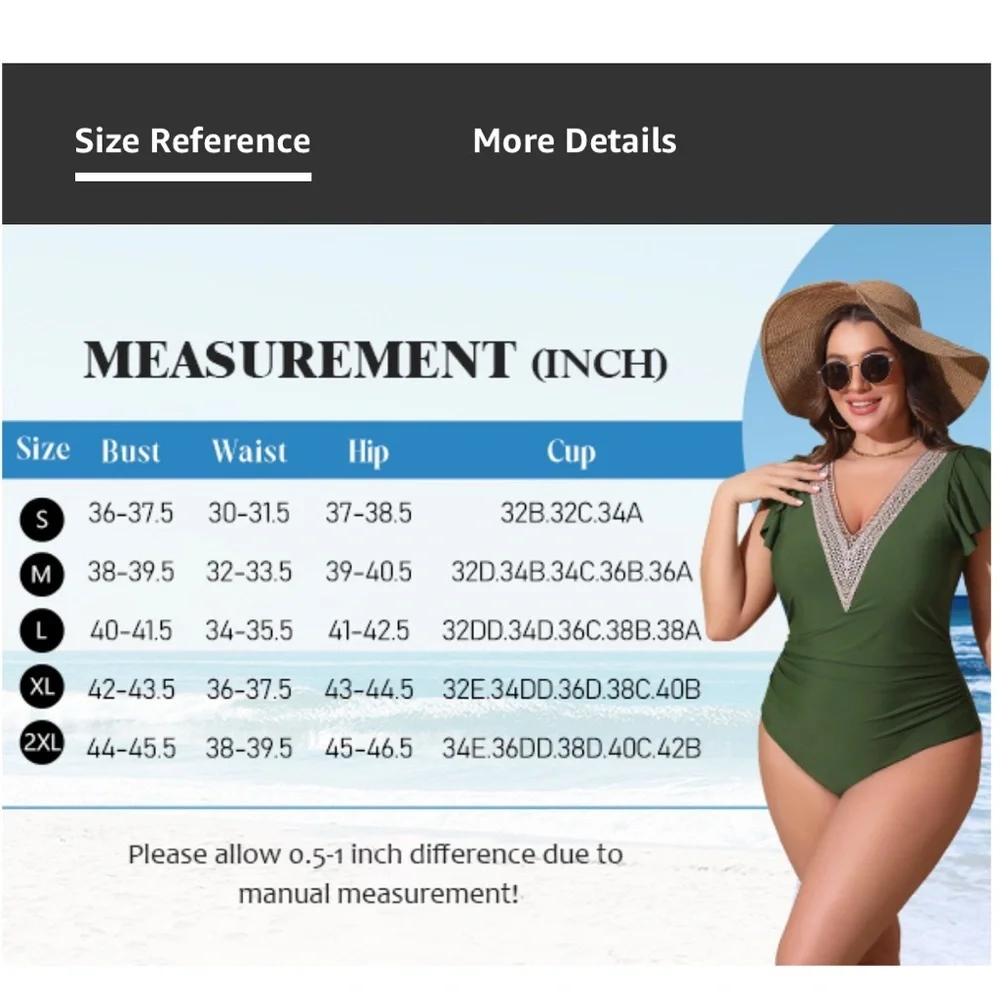 Lace V-Neck One-Piece Swimsuit